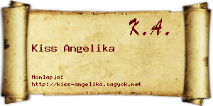Kiss Angelika névjegykártya